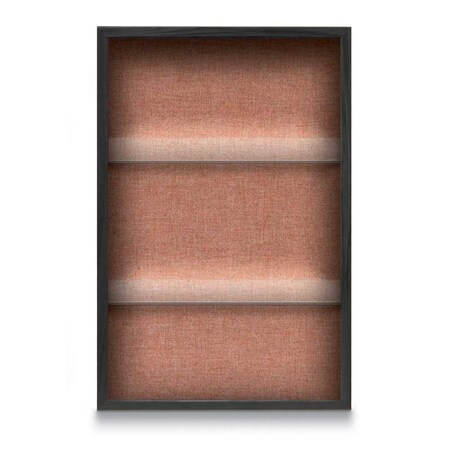 United Visual Products Outdoor Enclosed Combo Board, 48"x36", Satin Frame/Grey & Cobalt UVCB4836OD-GREY-COBACC